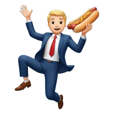a person awde wanking while jumping off a building while making hotdogs on a pinetree sticker