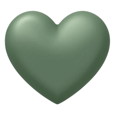 sage green heart sticker