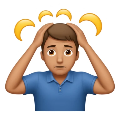 confused dad with hands on his head sticker