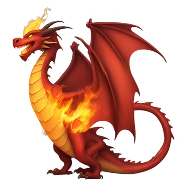 Dragon with fire sticker
