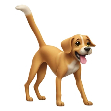 Dog doing handstand sticker