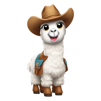 Llama wearing cowboy boots sticker