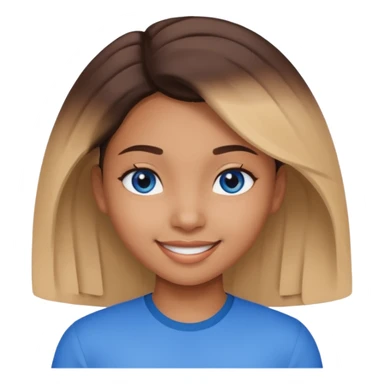 Can you make a blasian horl with light brown skin and have two different eye color  one blue and the other eye color brown please let me also see the half of her body sticker