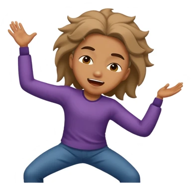  hitting the folks dance with eyes shut and biting bottom lip sticker