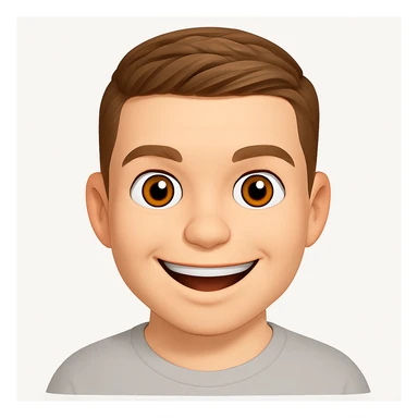 Based on these photos, make an emoji with facial features preserved sticker