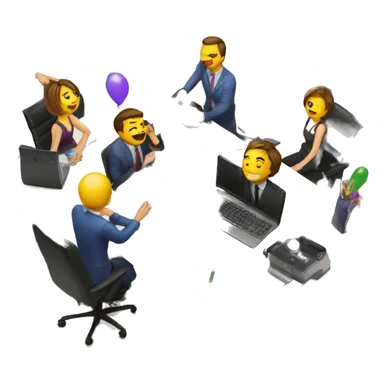 party hit desk sticker