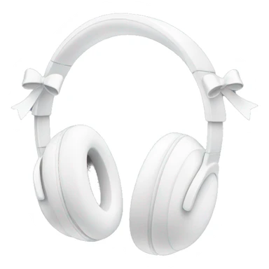 White headphones with bows sticker