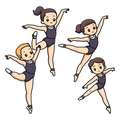 Gymnastics team with Jordan, Avery QR Allison Lucy Ollie coach Grace coach Jordan coach ￼ sticker