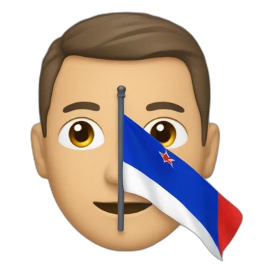 Tokaev with flag sticker