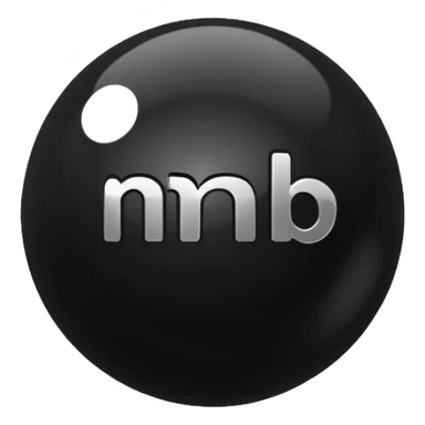 Black Ball with MB written on it sticker