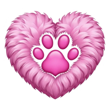Paw heart sticker