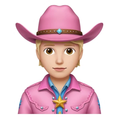 pink cowboy sticker