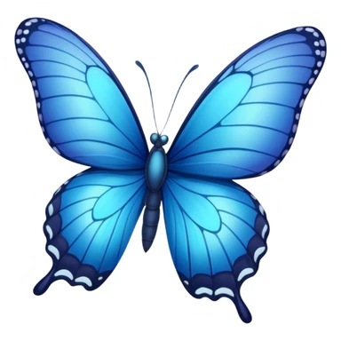 Blue butterfly emoji sticker