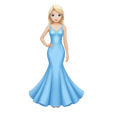 baby blue stone swarovski dress sticker