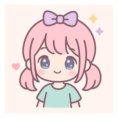 anime girl, kawaii style sticker