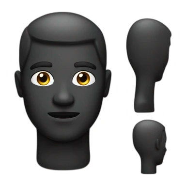 Homme habillé tout en noir visage caché  sticker