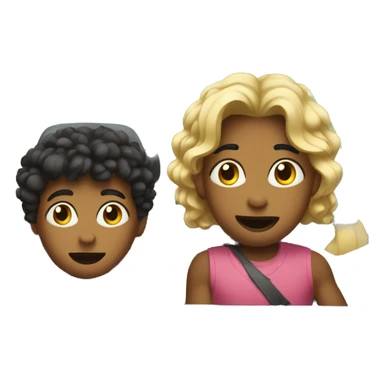 Big and little person both inside a car sticker