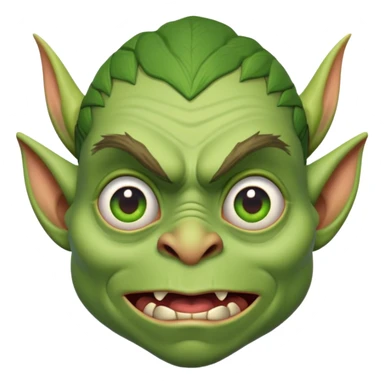 Steven Miller as a goblin, surprised expression sticker
