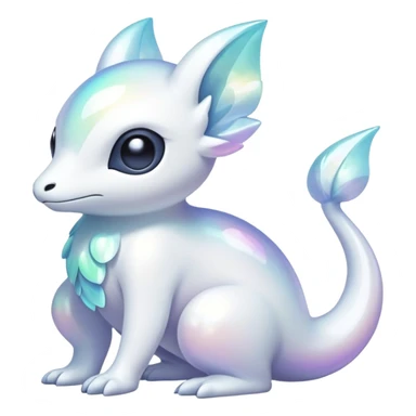  Iridescent white pale fakemon-creature  sticker