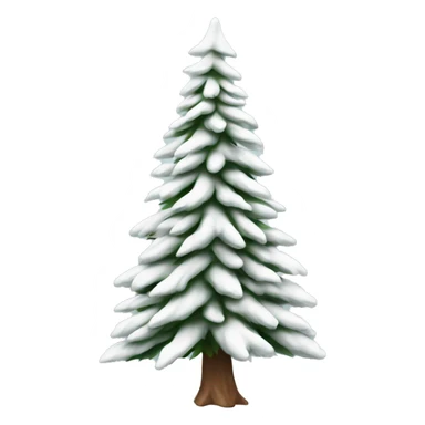  actual white fir christmas tree isolated.  sticker