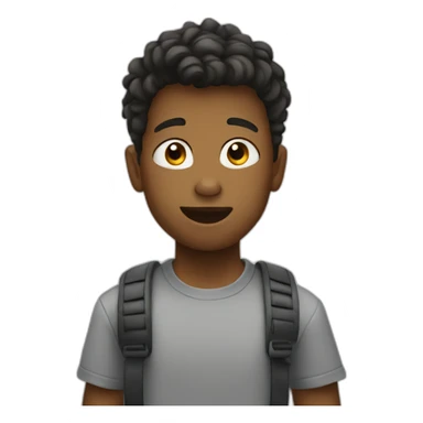 young boy singing sticker