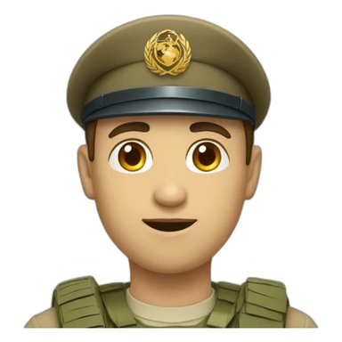 Un homme qui tien un armée sur un coeur sticker