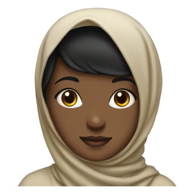 black-haired girl portrait as a muslim sticker