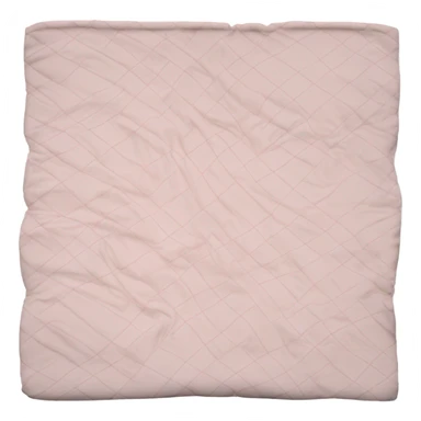 A cozy light pink folded plaid blanket  sticker