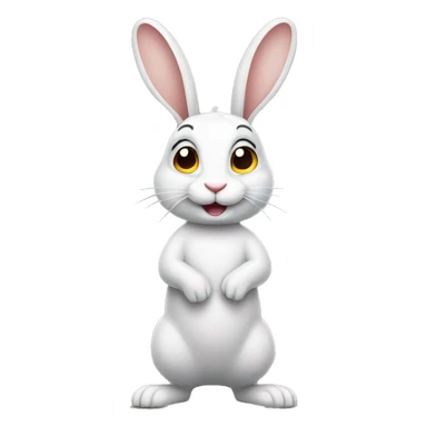 rabbit stands on two legs sticker