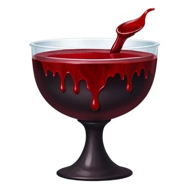 Chalice filled with dark liquid resembling blood and ink, sensual ritual sticker