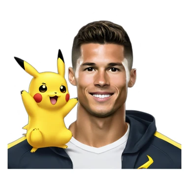 pikachu-on-cr7 sticker