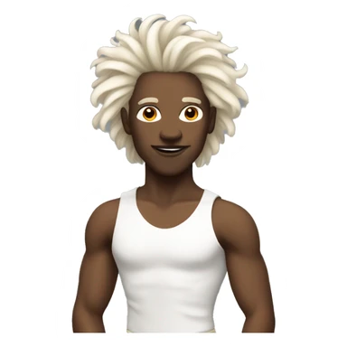 White contemporary dancer with brute hair sticker