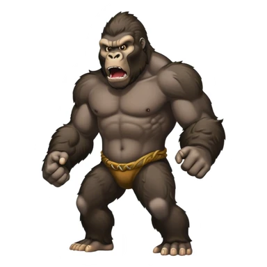 king kong punching a tall tornado cyclone sticker