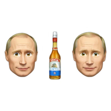 Putin and vodka sticker