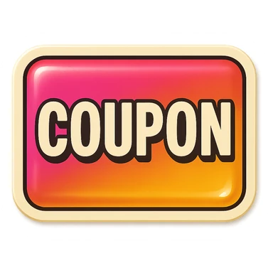 A sticker of a coupon sticker