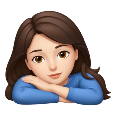 Brunette girl laying down sticker