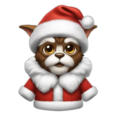 Gizmo gremlins Santa Claus sticker