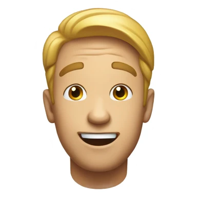 Smiling American Man have a surprised sticker