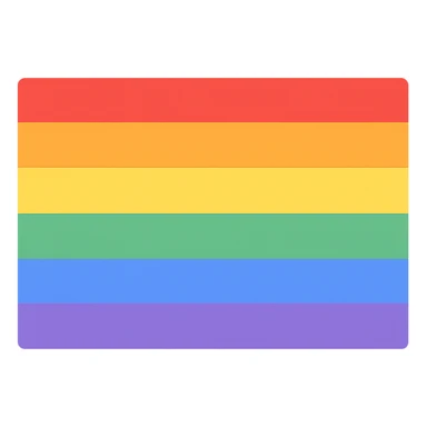 classic rainbow pride flag with horizontal stripes and vibrant colors sticker