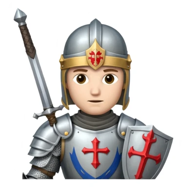 crusader knight sticker