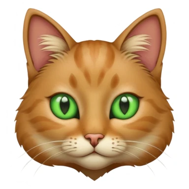 Un gato con corazón en los ojos de color verde sticker