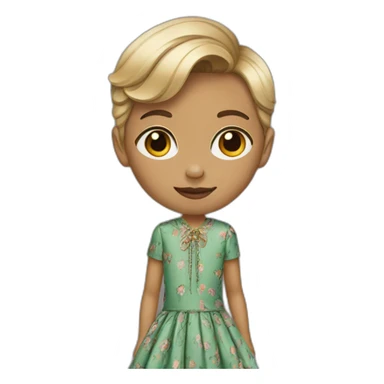 A boy in a Gucci dress sticker