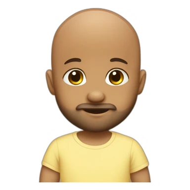 baby bald and beard sticker