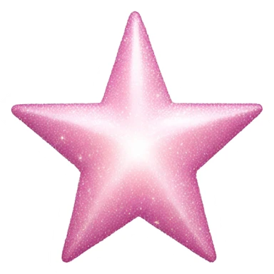 pale pink star sparkle sticker