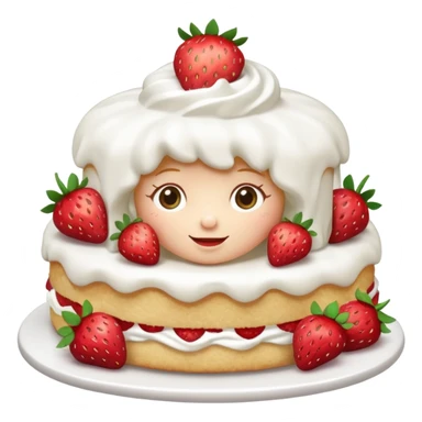 Birthday strawberry shortcake sticker
