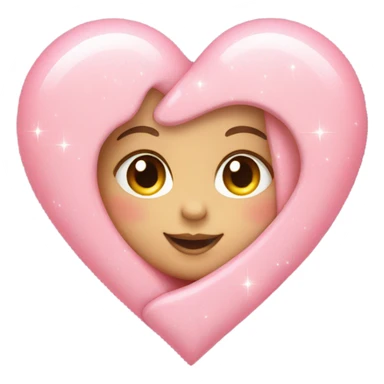 baby pink heart with sparkles  sticker