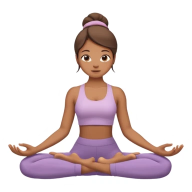 A cozy girl doing yoga sticker