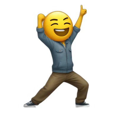 Emoji qui fait un dab sticker