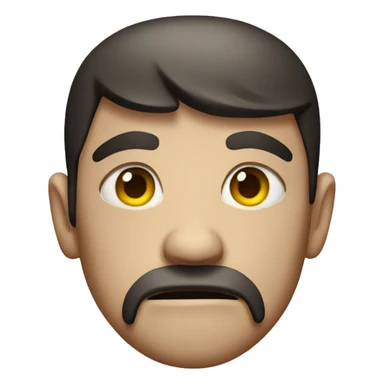 mean mugging face  sticker