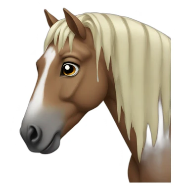 crying horse sticker